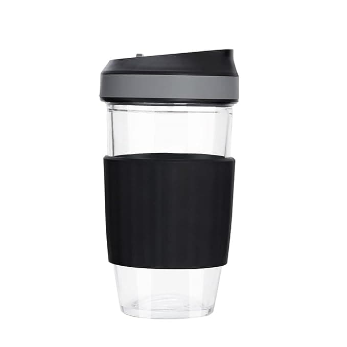 Glass Travel Mug With Silicone Sleeve - 450ml - 1