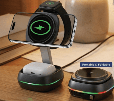 Trinity 3 in 1 Portable Wireless Charging Station - 1